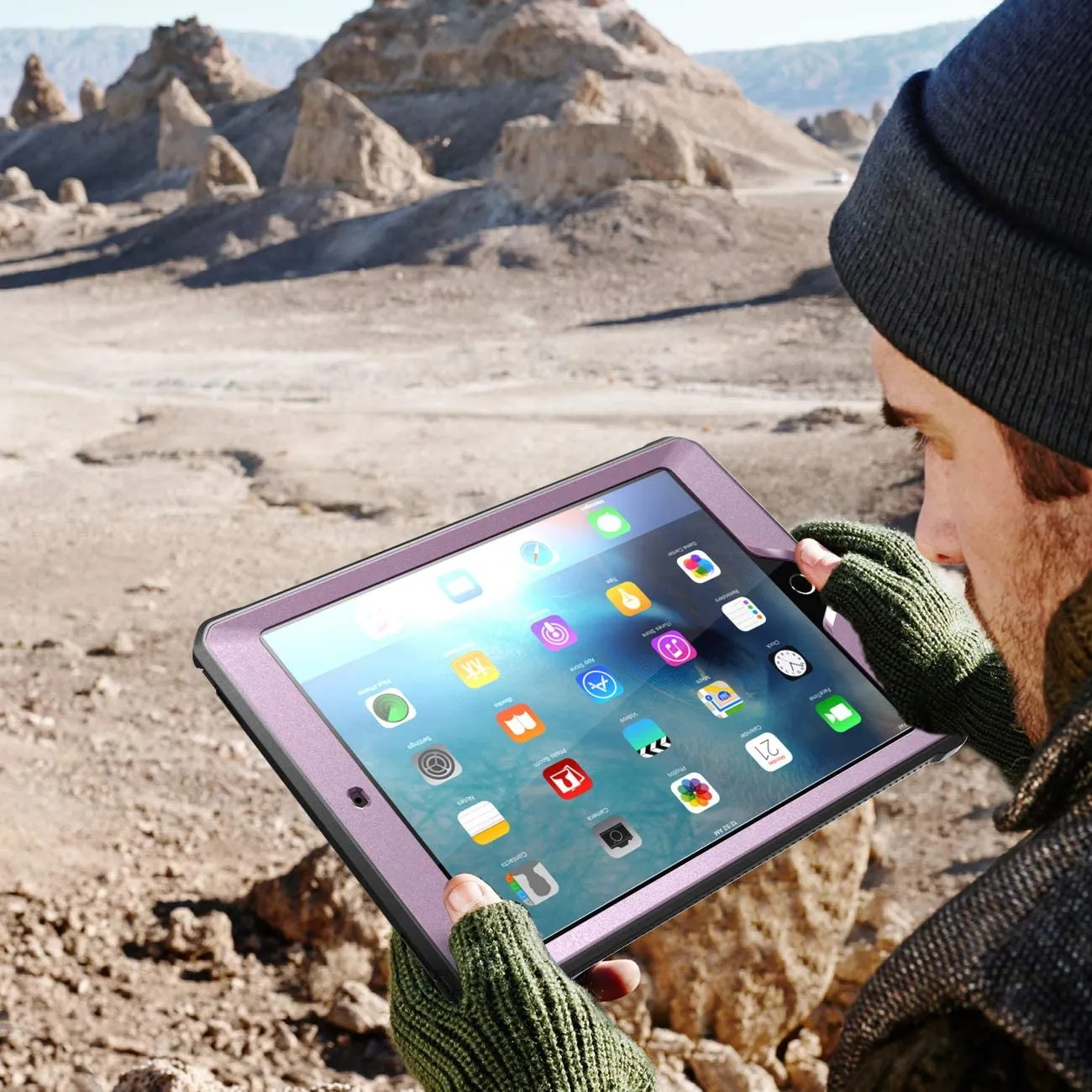 Editors Choice iPad 9.7 inch Unicorn Beetle Pro Full-Body Case-Metallic Purple  Limited Release!