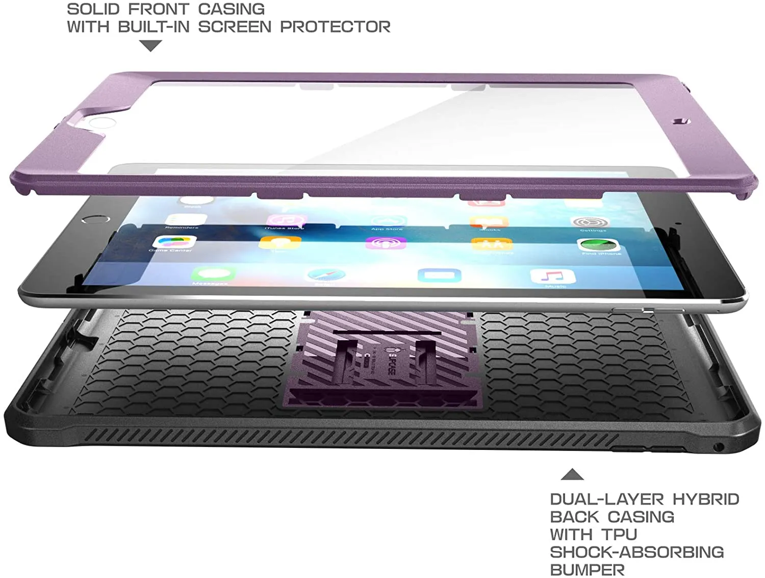 Editors Choice iPad 9.7 inch Unicorn Beetle Pro Full-Body Case-Metallic Purple  Limited Release!