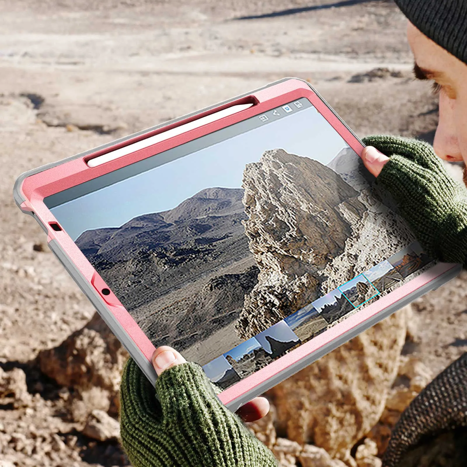 Editors Choice iPad Air 4 / 5 Unicorn Beetle PRO Rugged Kickstand Case-Rose Gold  Last Chance!