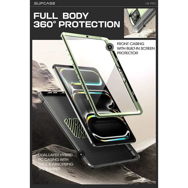 Editors Choice iPad Pro 13 Inch (2024) Unicorn Beetle Pro Rugged Case- Dark Green  Last Chance!