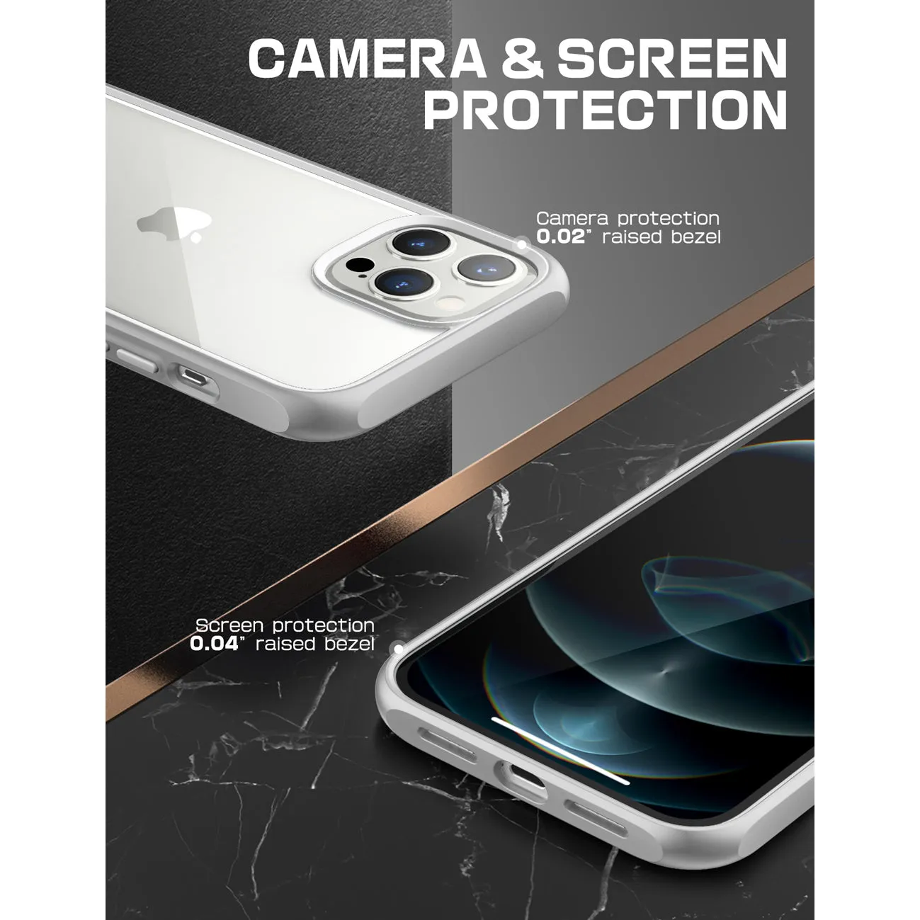 Editors Choice iPhone 13 Pro Max 6.7 inch Unicorn Beetle Style Slim Clear Case-Gray  Limited Stock!
