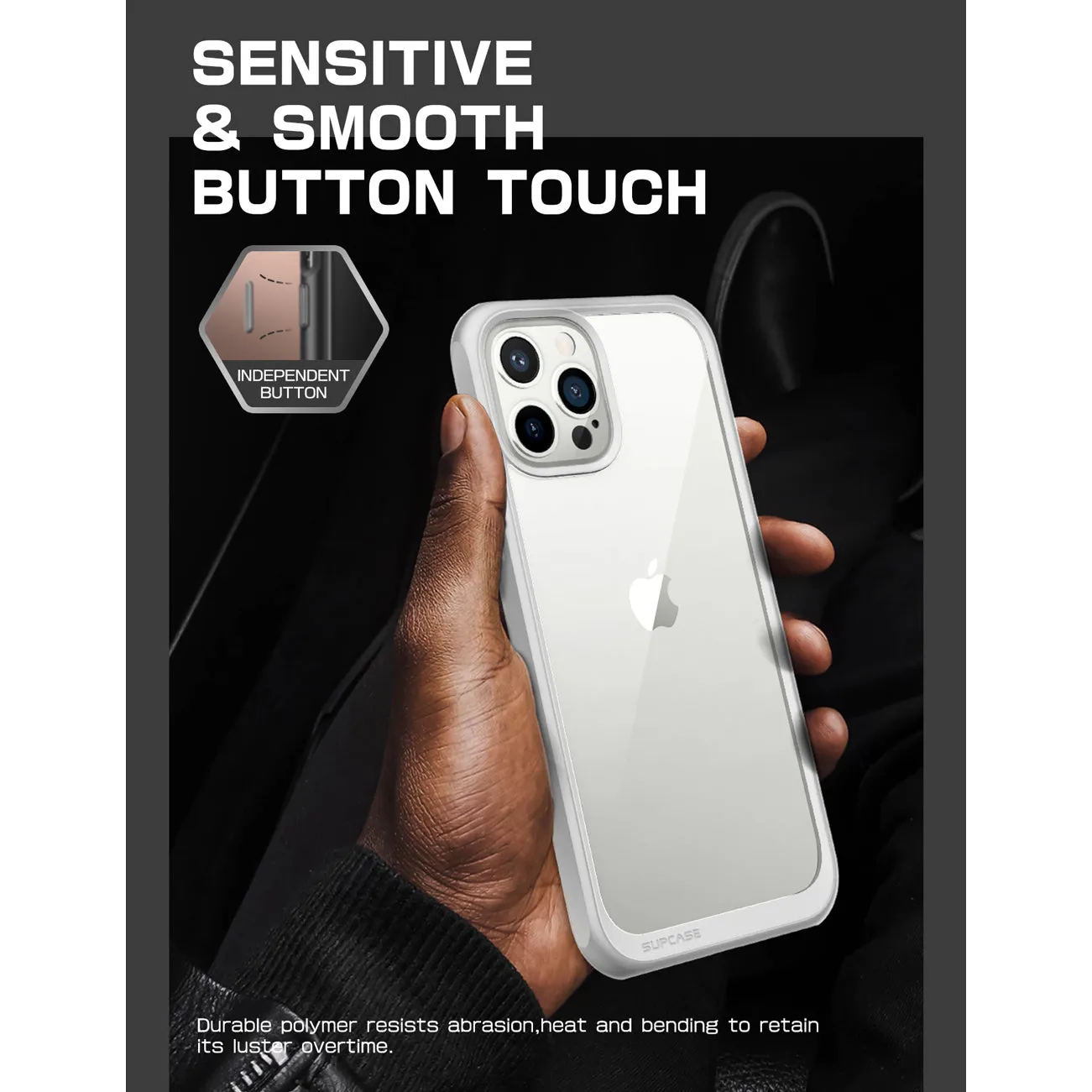 Editors Choice iPhone 13 Pro Max 6.7 inch Unicorn Beetle Style Slim Clear Case-Gray  Limited Stock!