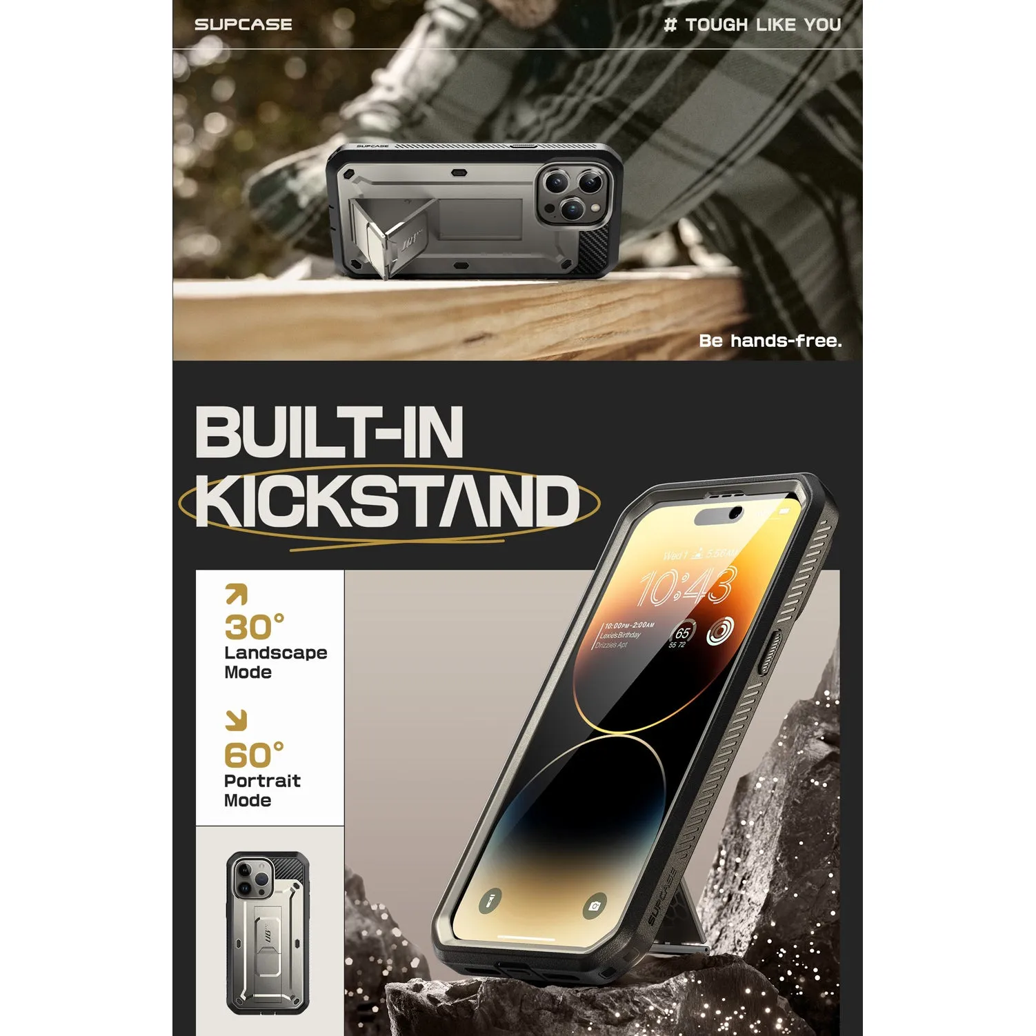 Editors Choice iPhone 15 Pro Max 6.7 inch Unicorn Beetle PRO Rugged Case-Titan Gray  Limited Release!