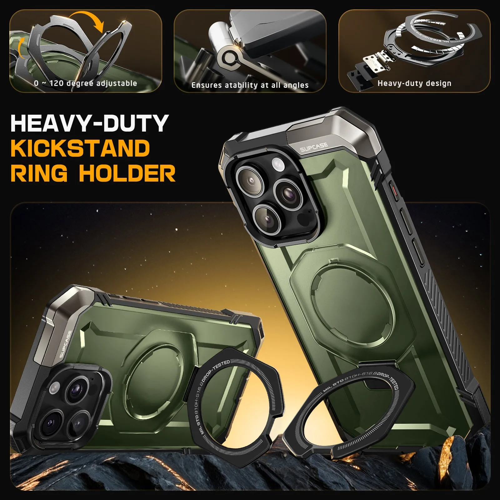 Editors Choice iPhone 16 Pro 6.3 inch UB Grip MagSafe Camera Control Button Phone Case-Dark Green  Almost Sold Out!