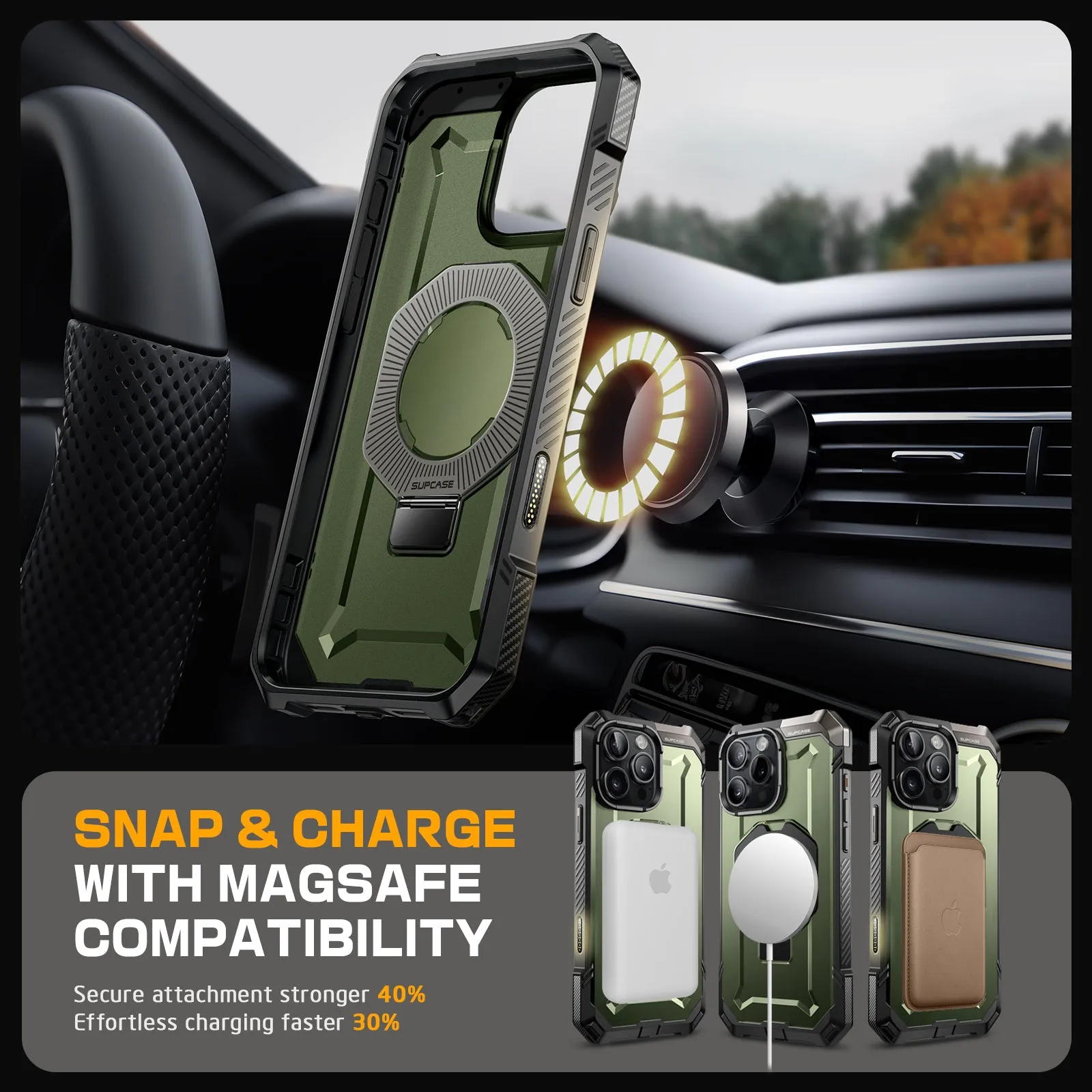 Editors Choice iPhone 16 Pro 6.3 inch UB Grip MagSafe Camera Control Button Phone Case-Dark Green  Almost Sold Out!