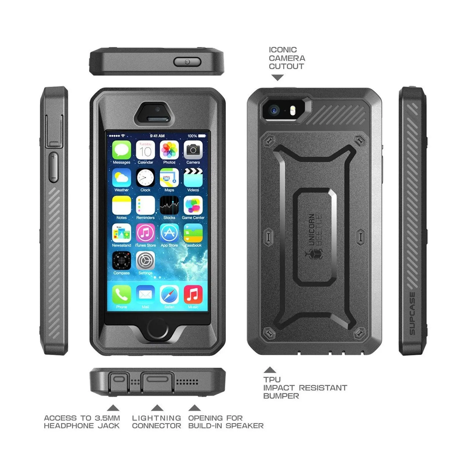 Editors Choice iPhone 5 Unicorn Beetle PRO Rugged Holster Case-Black  Going Fast!