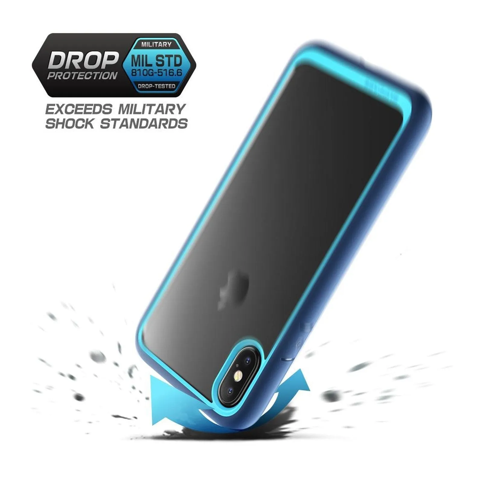 Editors Choice iPhone XS Max Unicorn Beetle Style Slim Clear Case-Blue  Ends Soon!