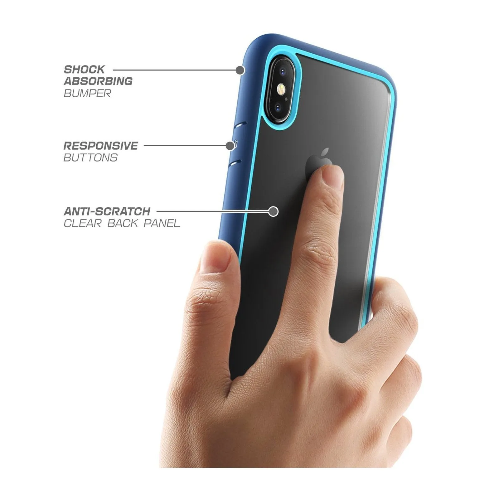 Editors Choice iPhone XS Max Unicorn Beetle Style Slim Clear Case-Blue  Ends Soon!