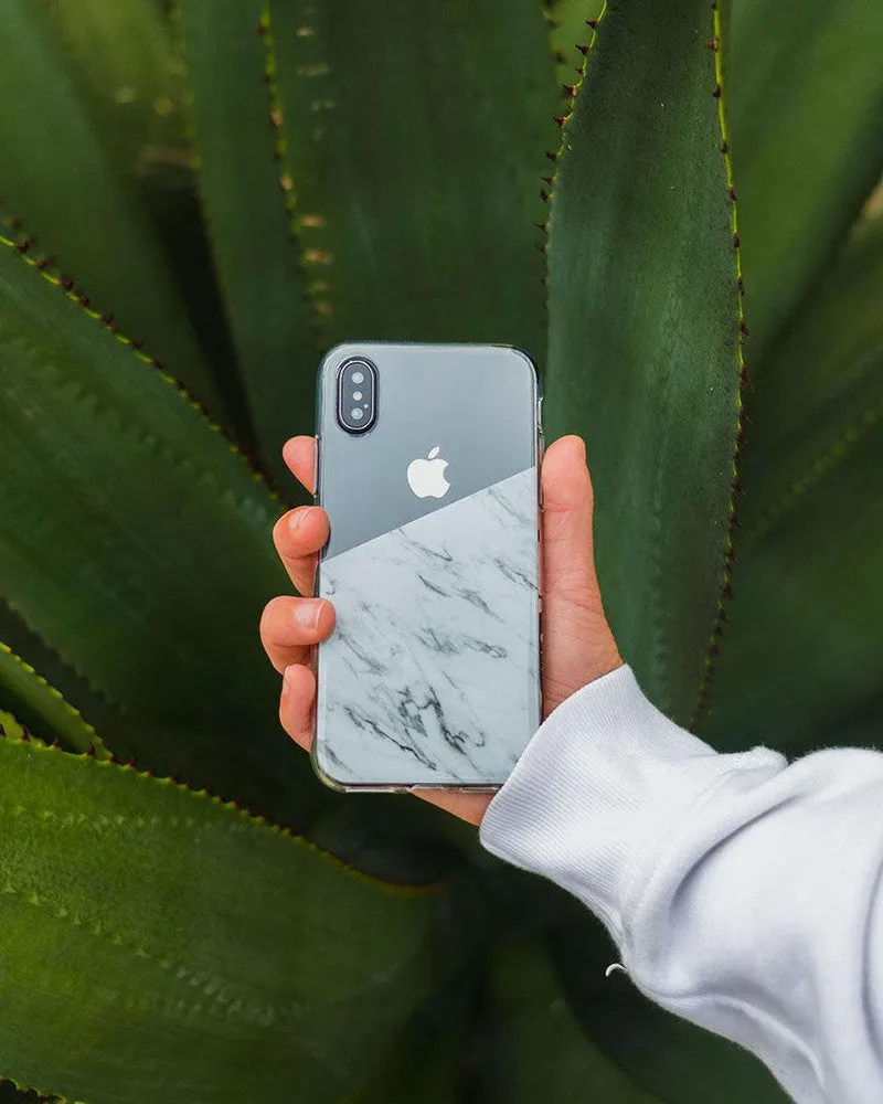 Editors Choice Let's Split | Half White Clear Marble Case  Limited Stock!