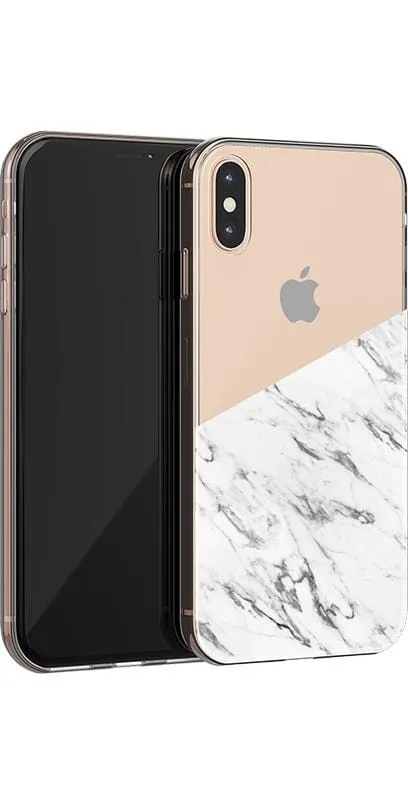 Editors Choice Let's Split | Half White Clear Marble Case  Limited Stock!
