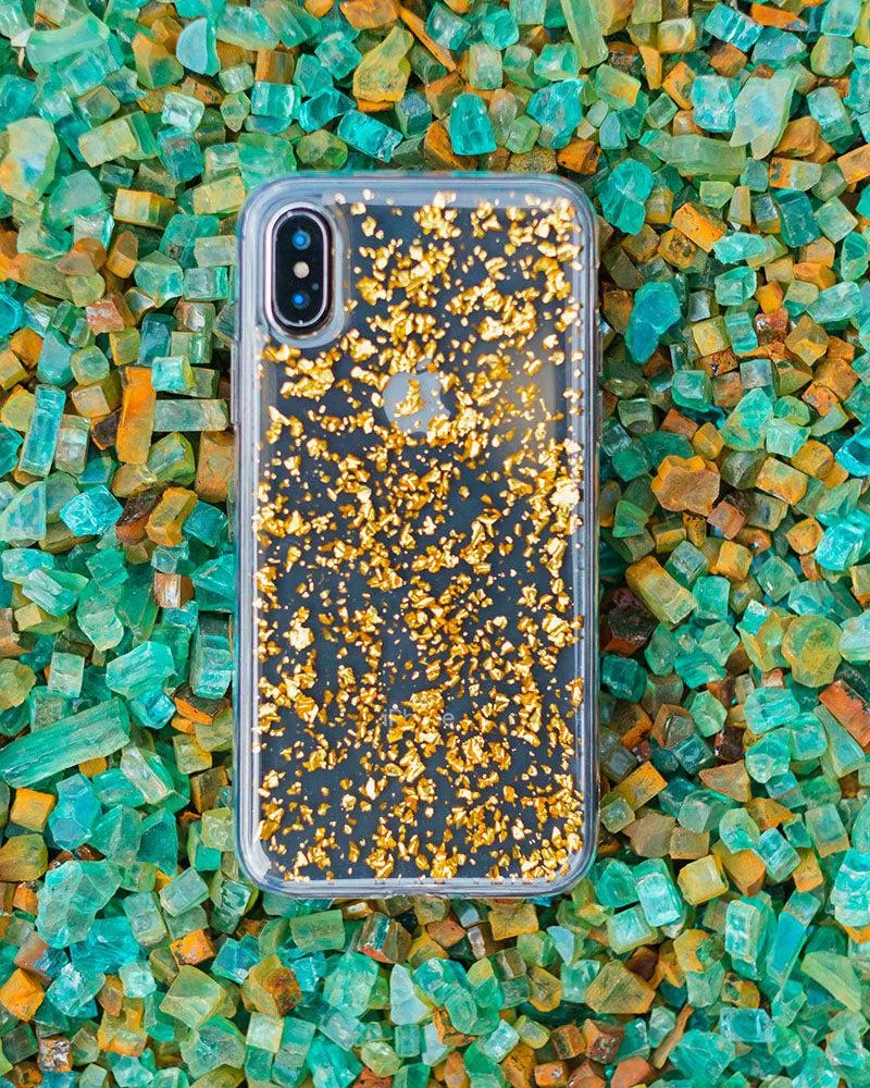 Editors Choice Morning Sparkle | Rose and Gold Flaked Clear Case  Today Only!