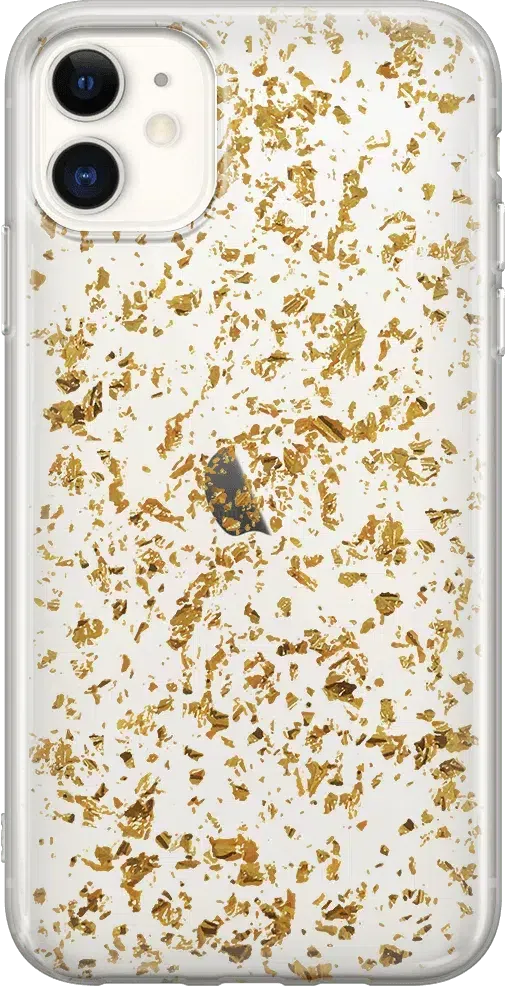 Editors Choice Morning Sparkle | Rose and Gold Flaked Clear Case  Today Only!