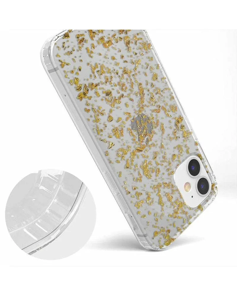 Editors Choice Morning Sparkle | Rose and Gold Flaked Clear Case  Today Only!