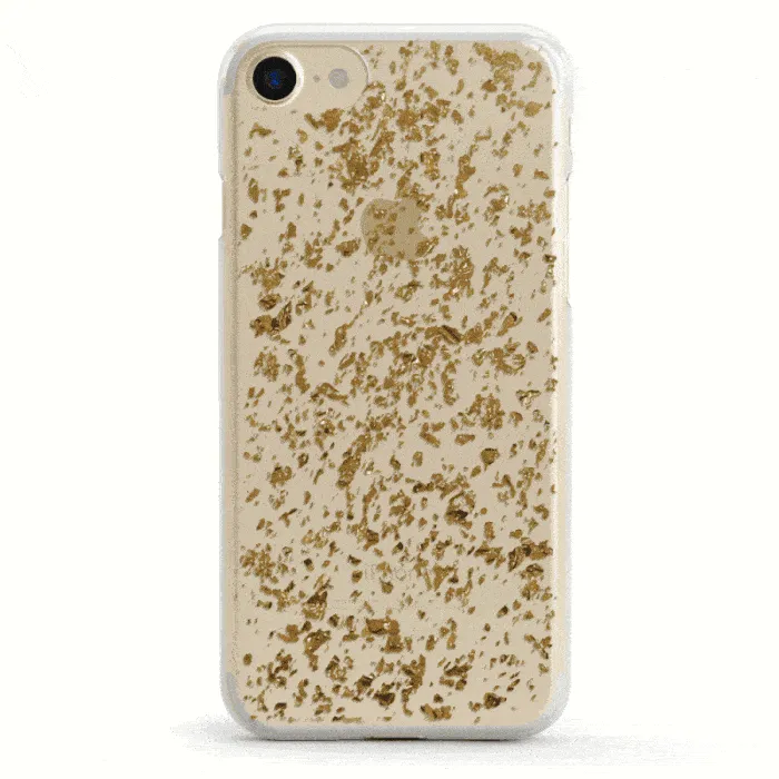 Editors Choice Morning Sparkle | Rose and Gold Flaked Clear Case  Today Only!