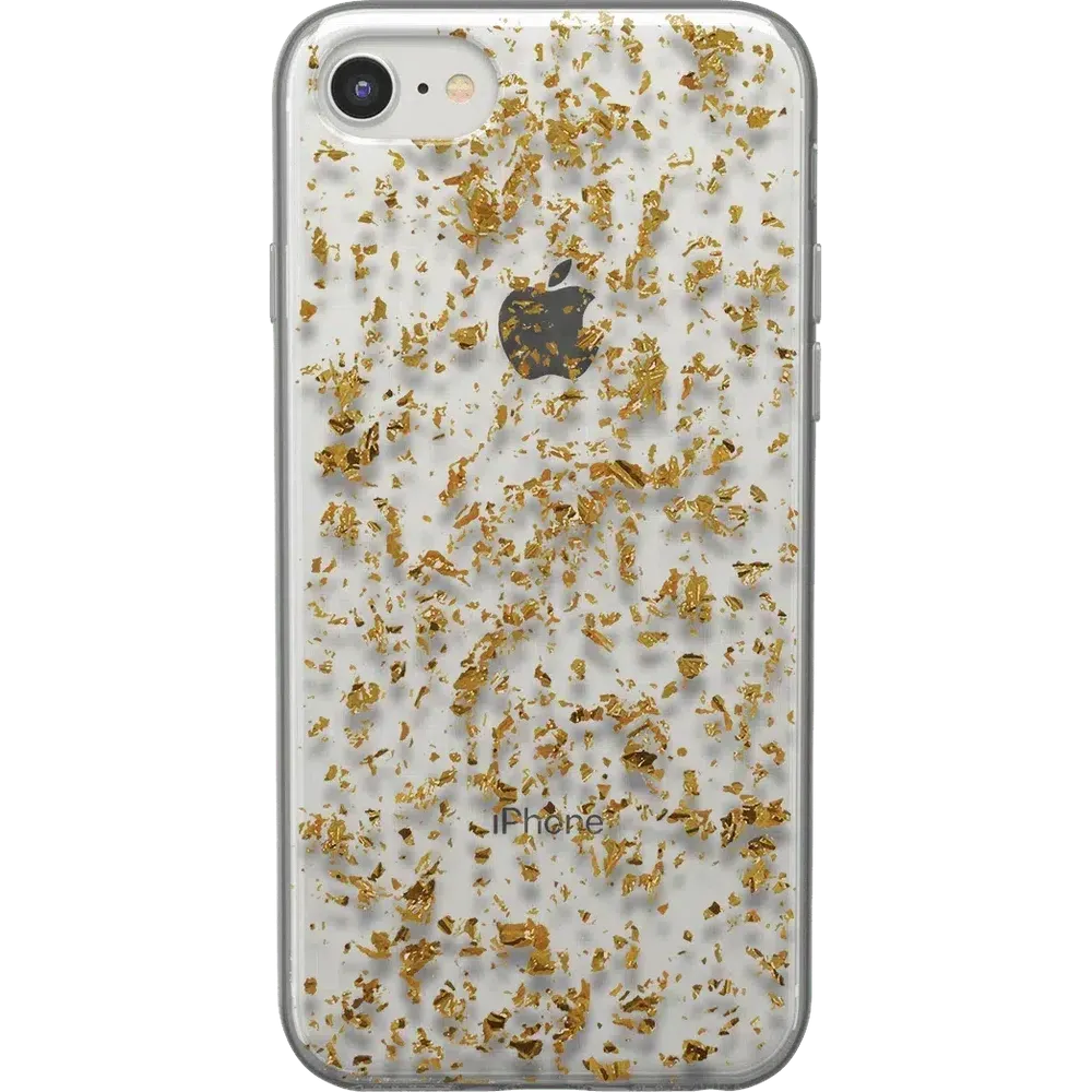 Editors Choice Morning Sparkle | Rose and Gold Flaked Clear Case  Today Only!