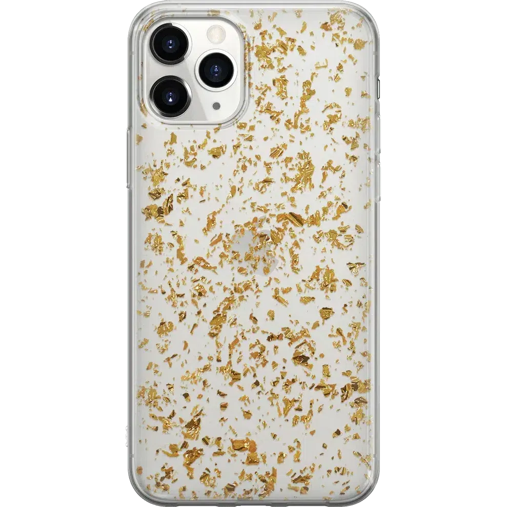 Editors Choice Morning Sparkle | Rose and Gold Flaked Clear Case  Today Only!