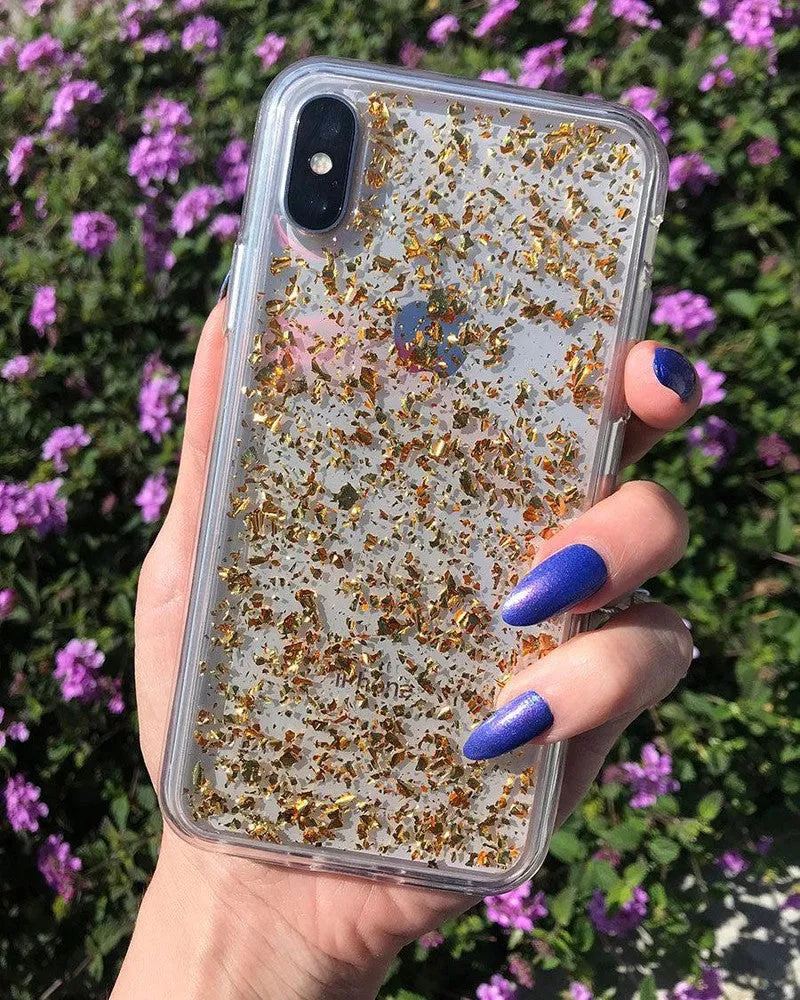 Editors Choice Morning Sparkle | Rose and Gold Flaked Clear Case  Today Only!