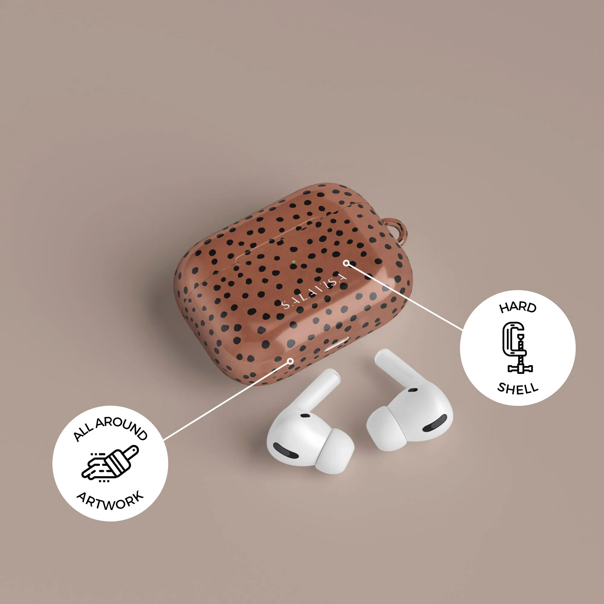 Editors Choice Orange Polka Dots AirPods Case  Limited Stock!