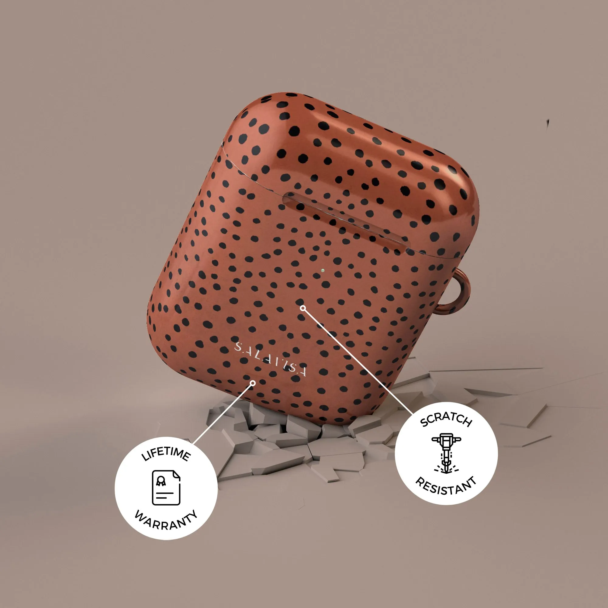 Editors Choice Orange Polka Dots AirPods Case  Limited Stock!