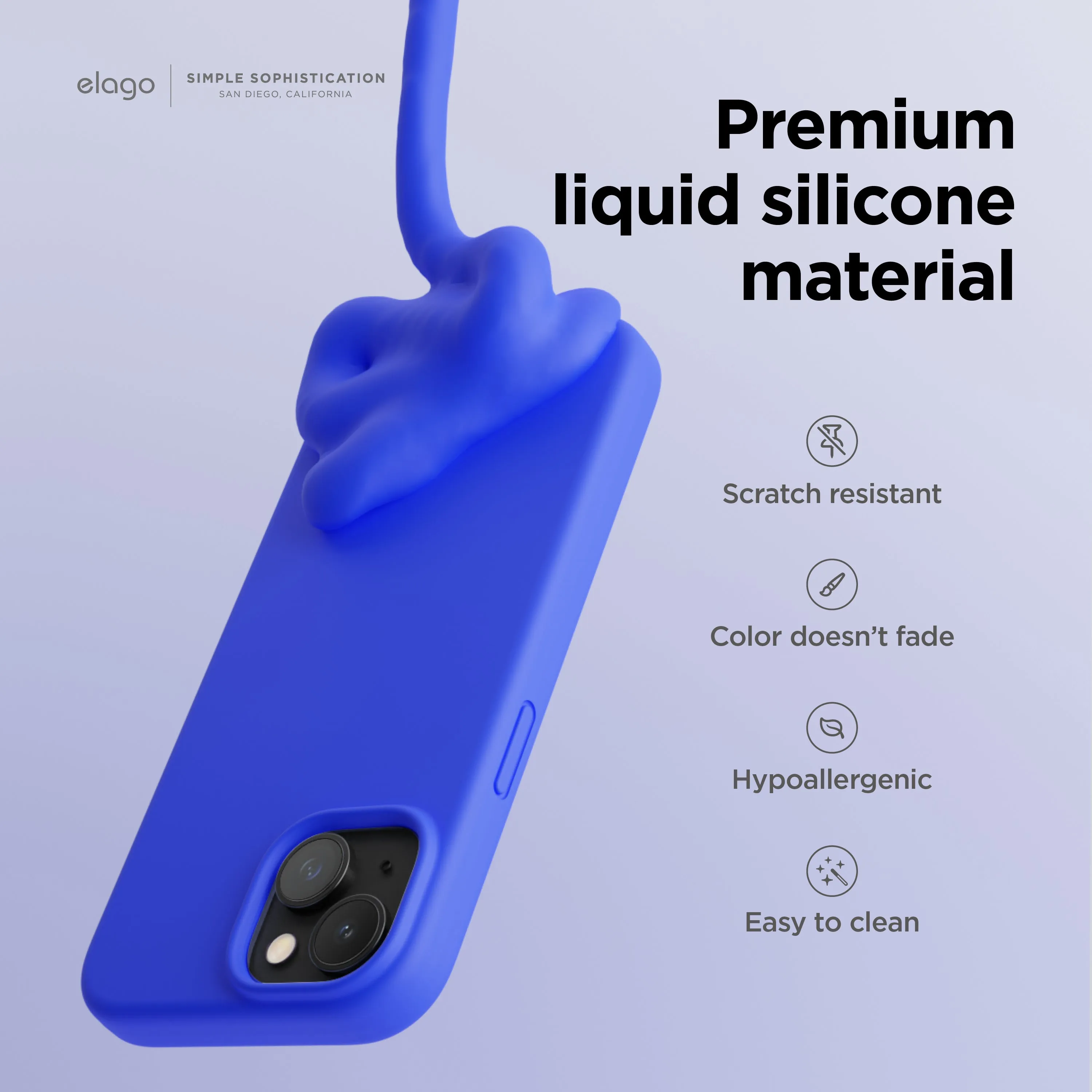 Editors Choice Premium Silicone Case for iPhone 15 Plus  Stylish & Comfortable