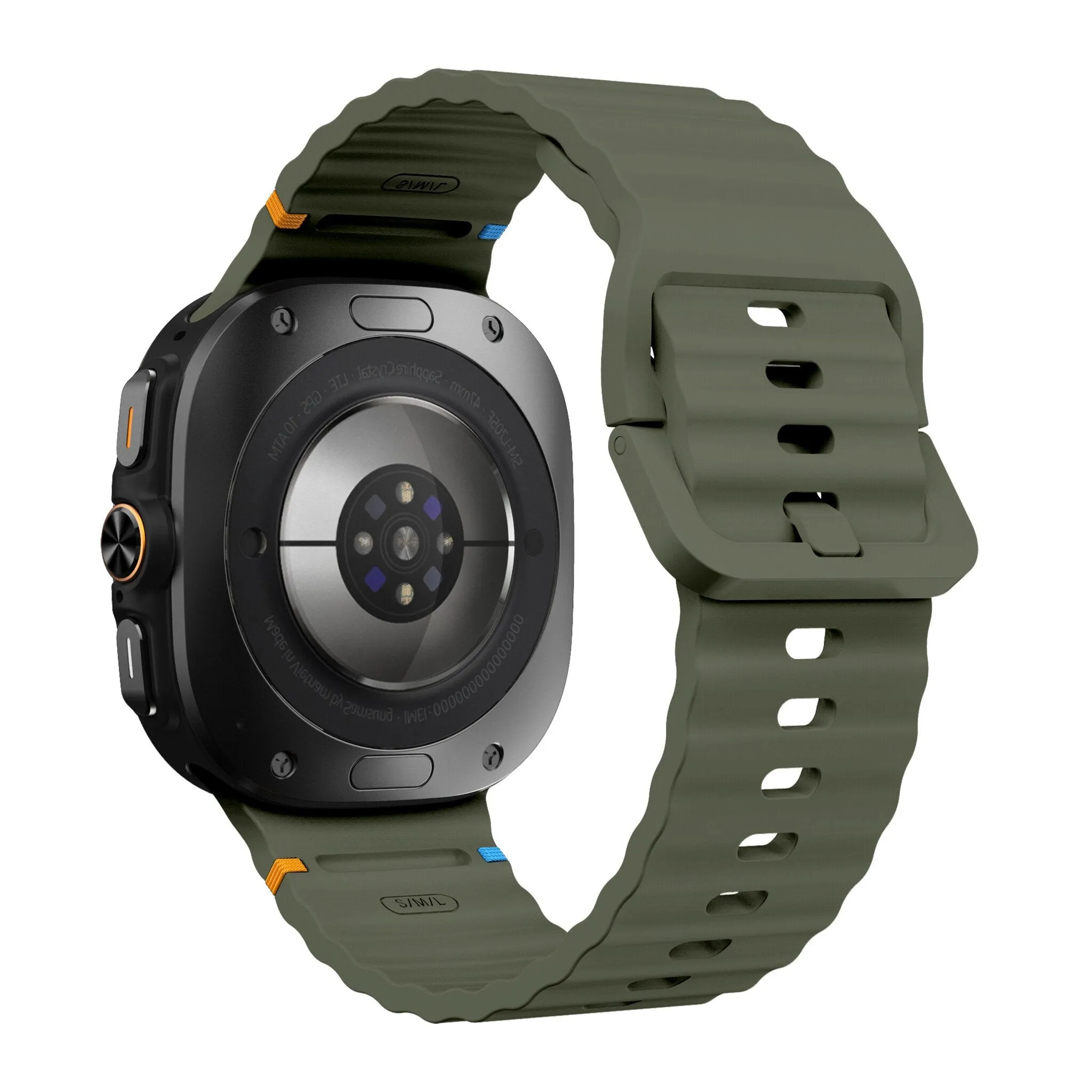 Editors Choice Samsung Galaxy Watch Ultra Wave Silicone Strap (legergroen)  Stylish & Comfortable