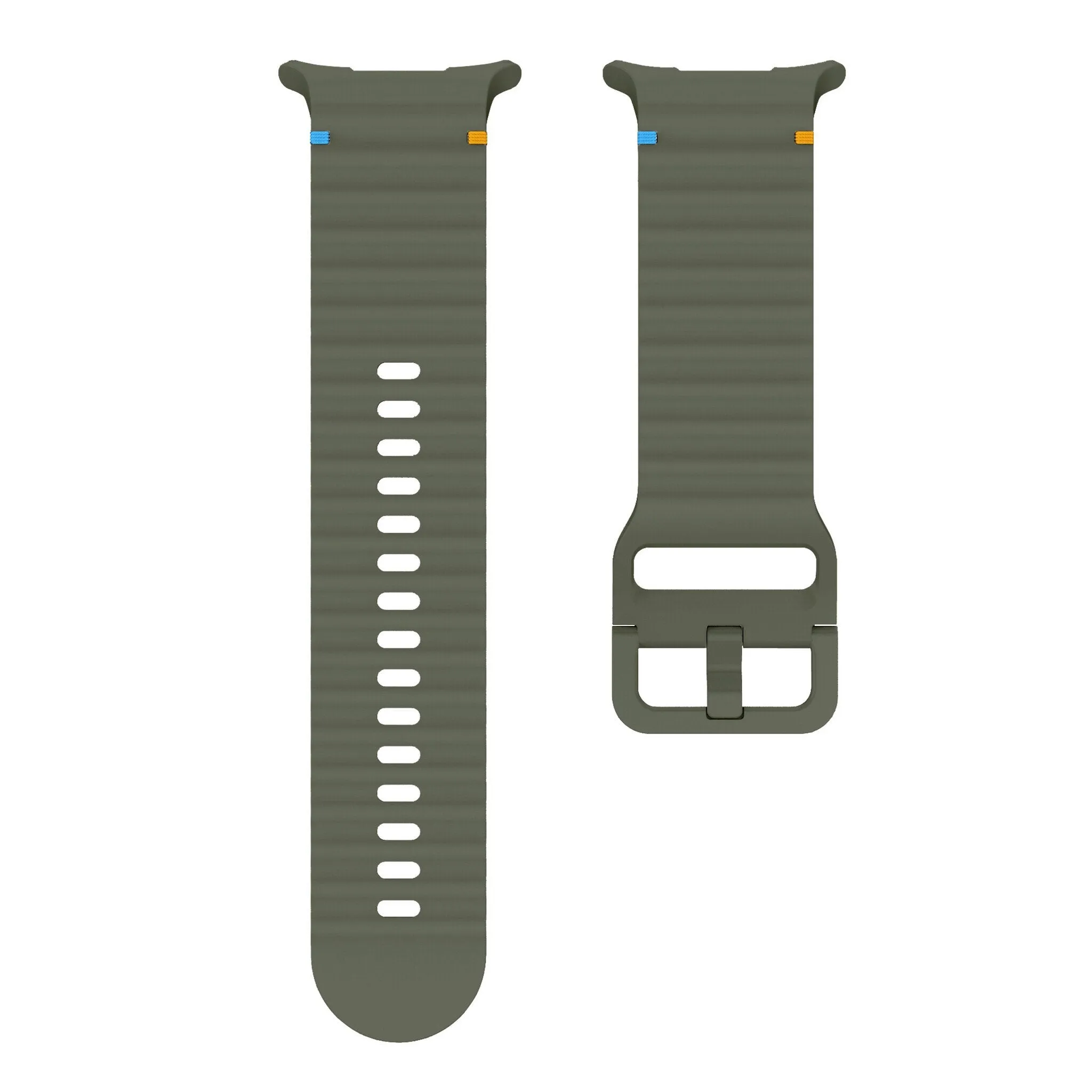 Editors Choice Samsung Galaxy Watch Ultra Wave Silicone Strap (legergroen)  Stylish & Comfortable