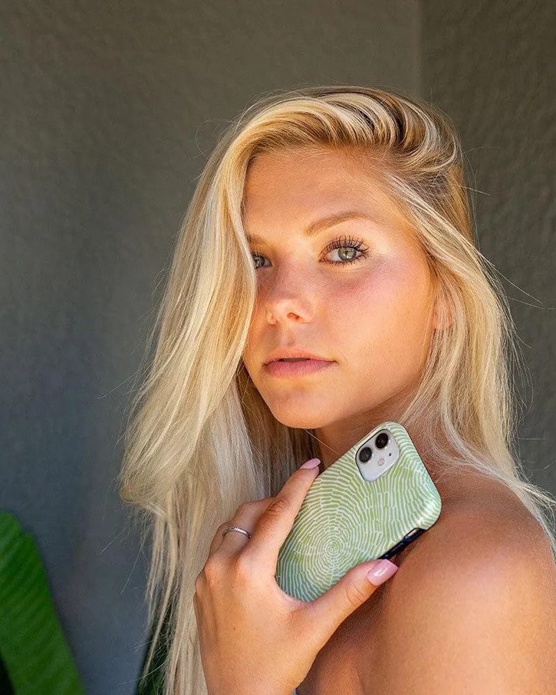 Editors Choice Swirl Away | Tea Green Geometric Case  Today Only!