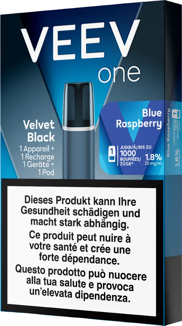 Editors Choice Veev One Velvet Black Starter Kit Blue Raspberry  Limited Release!
