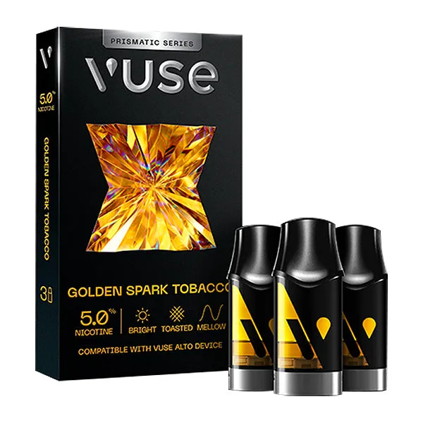 Editors Choice Vuse Prismatic Series Golden Spark Tobacco - 3 Pack  Stylish & Comfortable