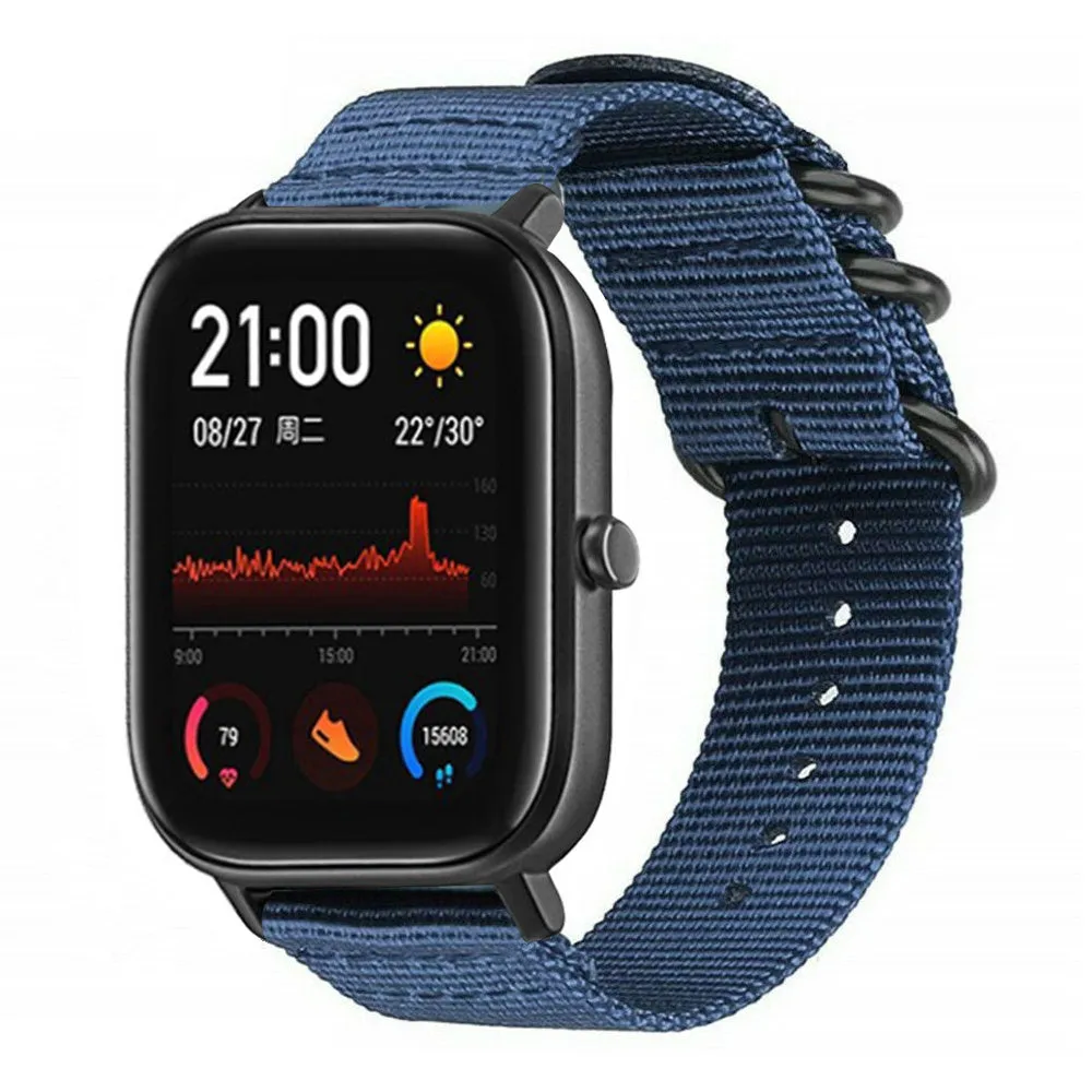 Editors Choice Xiaomi Amazfit GTS Nylon Strap with Buckle (Blue)  Almost Sold Out!