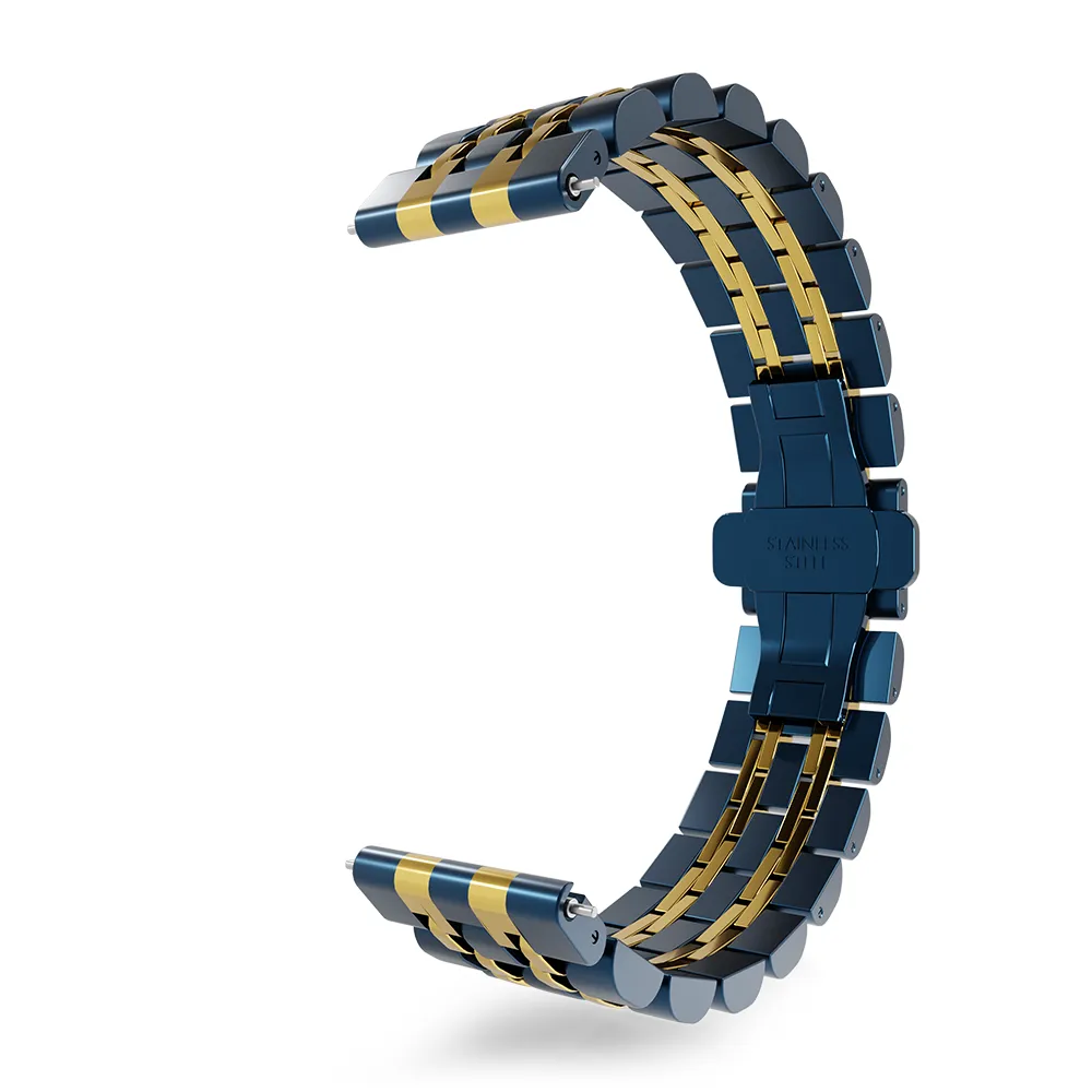 Editors Choice Xiaomi Amazfit GTS Steel Link Strap Duo (Blue/Gold)  Today Only!
