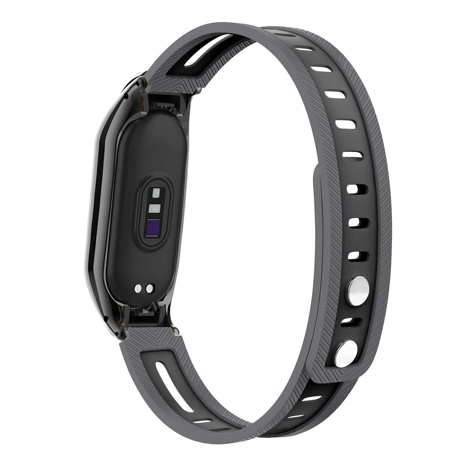 Editors Choice Xiaomi Mi Band 7 Sport Strap with Frame (Grey/Black)  Almost Gone!