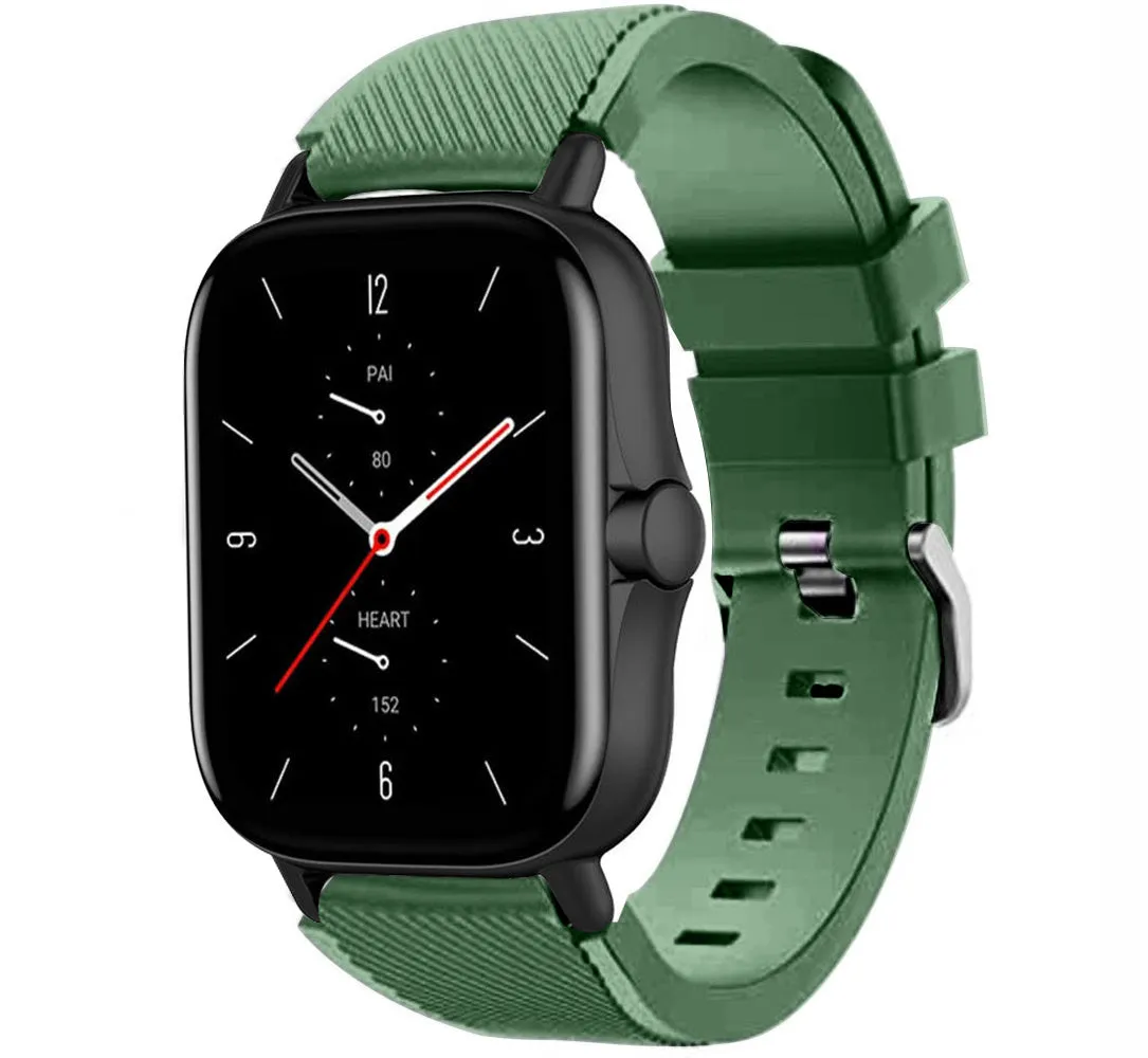 Editors Pick Amazfit GTS 2 Silicone Strap (Army Green)  Stylish & Comfortable