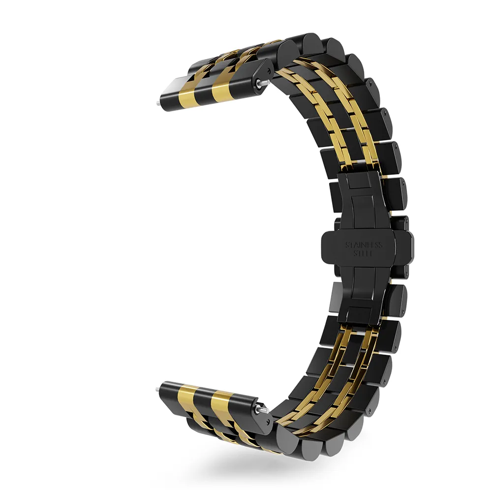 Editors Pick Amazfit GTS 2 Steel Link Strap Duo (Black/Gold)  Last Chance!