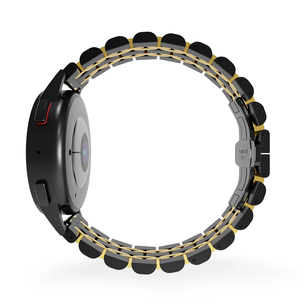 Editors Pick Amazfit GTS 2 Steel Link Strap Duo (Black/Gold)  Last Chance!