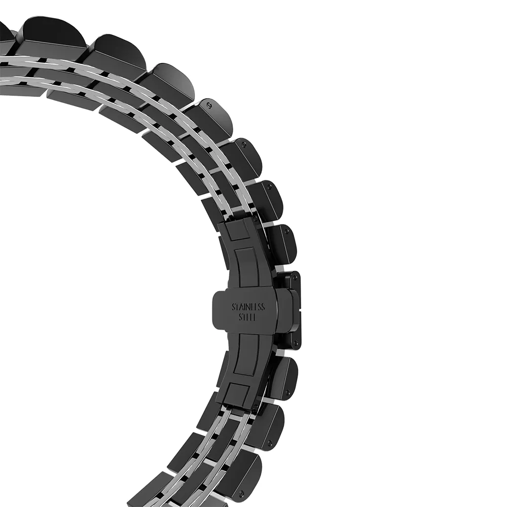 Editors Pick Amazfit GTS 2 Steel Link Strap Duo (Black/Silver)  Limited Availability!