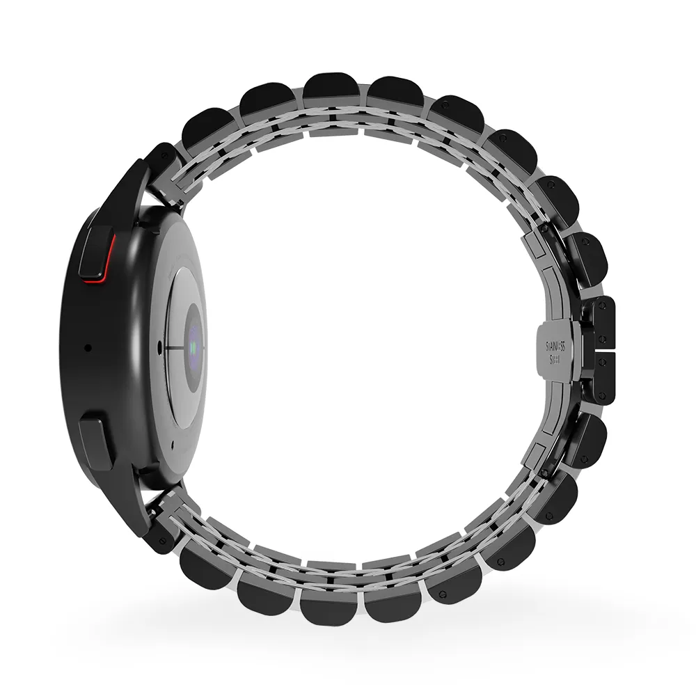 Editors Pick Amazfit GTS 2 Steel Link Strap Duo (Black/Silver)  Limited Availability!