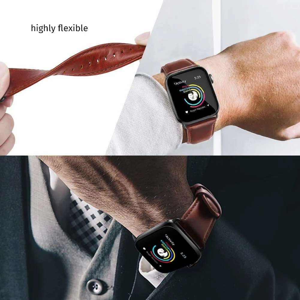 Editors Pick Apple Watch Leather Strap (Red Brown)  Going Fast!