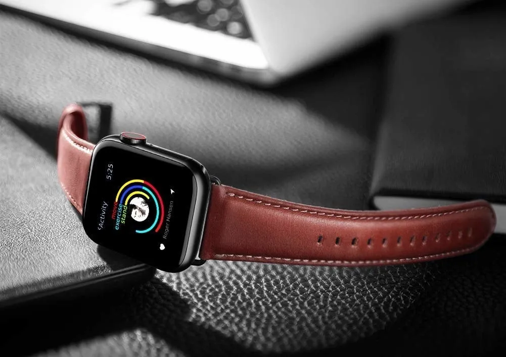 Editors Pick Apple Watch Leather Strap (Red Brown)  Going Fast!