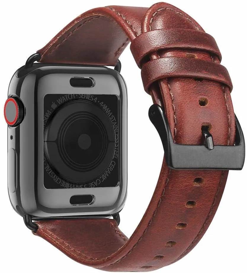 Editors Pick Apple Watch Leather Strap (Red Brown)  Going Fast!