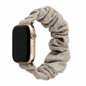 Editors Pick Apple Watch Scrunchie Strap (Shiny Beige)  Last Few Pieces!