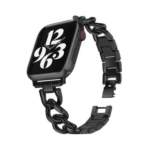 Editors Pick Apple Watch Steel Chain Strap (Black)  Almost Gone!