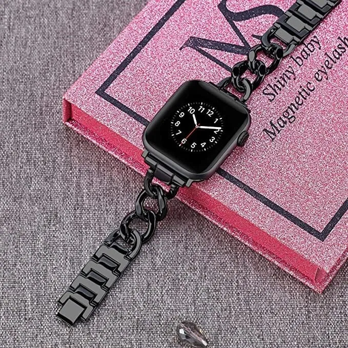 Editors Pick Apple Watch Steel Chain Strap (Black)  Almost Gone!