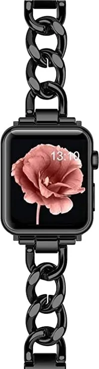 Editors Pick Apple Watch Steel Chain Strap (Black)  Almost Gone!