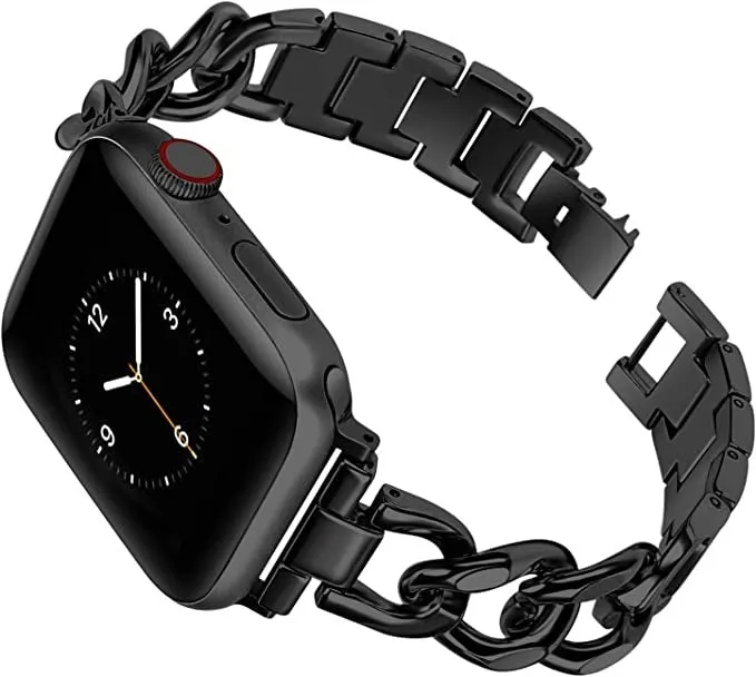 Editors Pick Apple Watch Steel Chain Strap (Black)  Almost Gone!