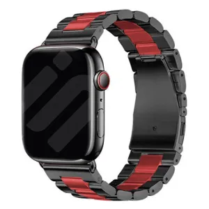 Editors Pick Apple Watch Steel Strap (Black/Red)  Last Chance!