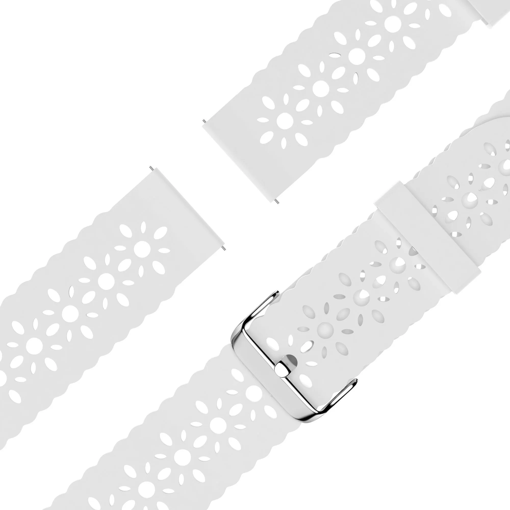 Editors Pick Bandz Amazfit GTS 2 Silicone Strap with Cutouts (White)  Almost Sold Out!