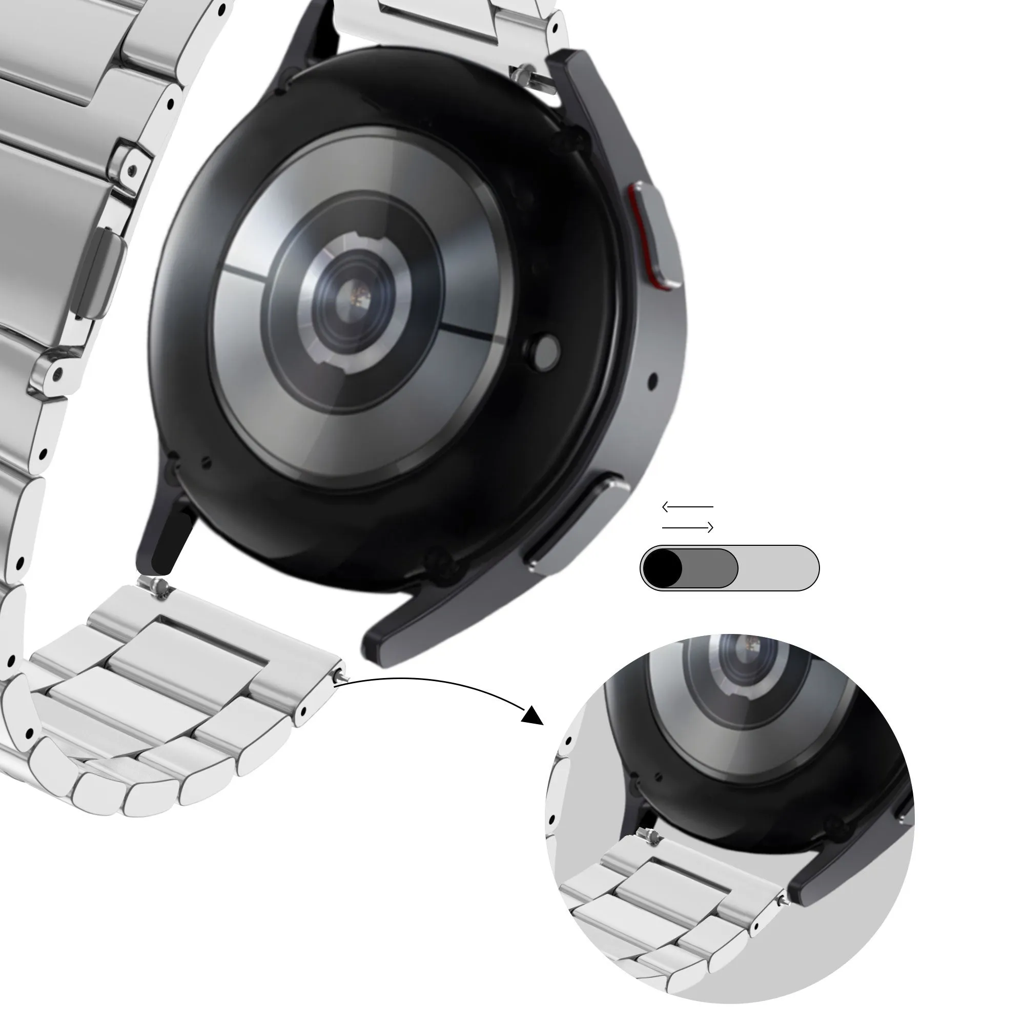 Editors Pick Bandz Amazfit GTS 2 Steel Strap 'Classic' (Silver)  Ends Soon!