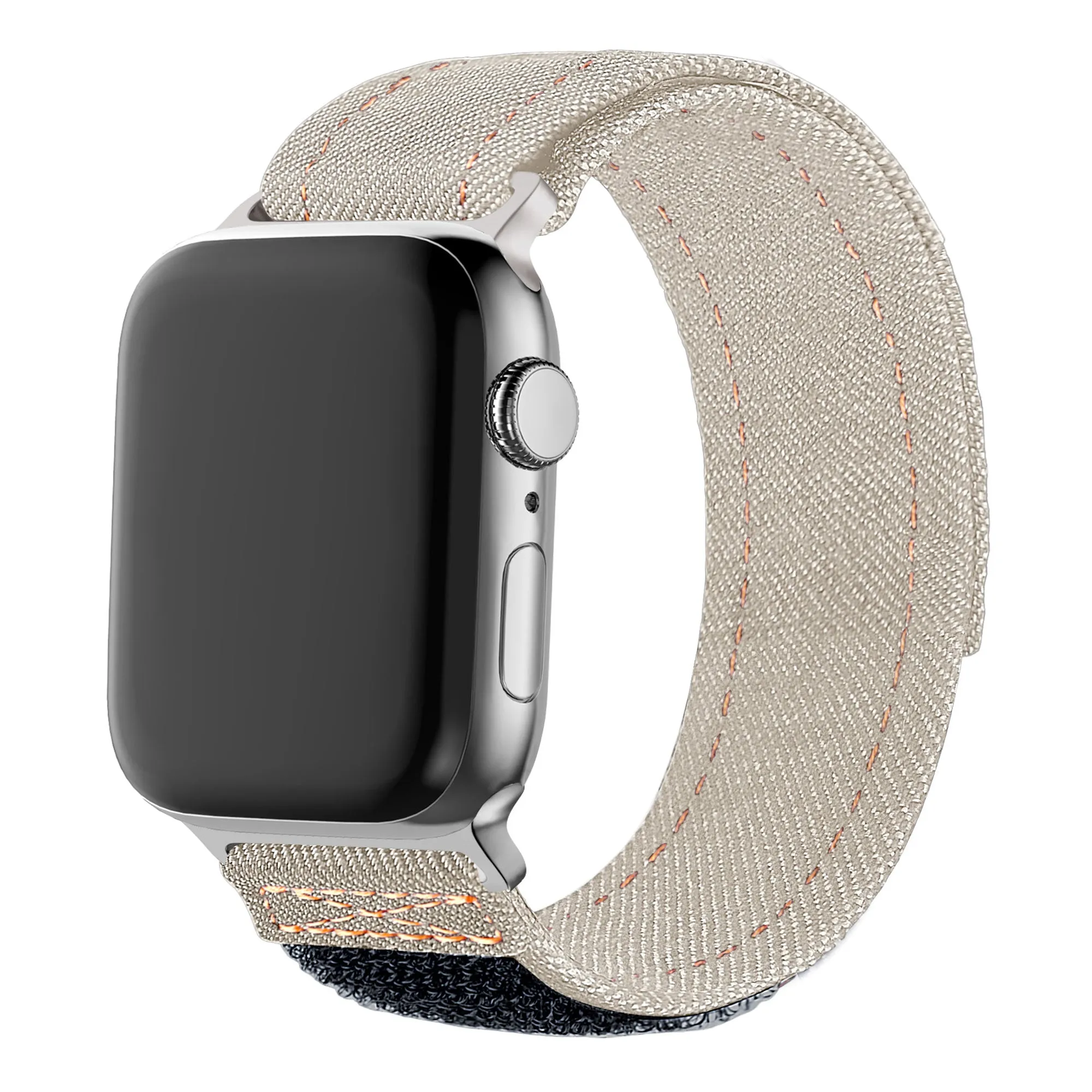 Editors Pick Bandz Apple Watch Denim Strap (Beige)  Stylish & Comfortable