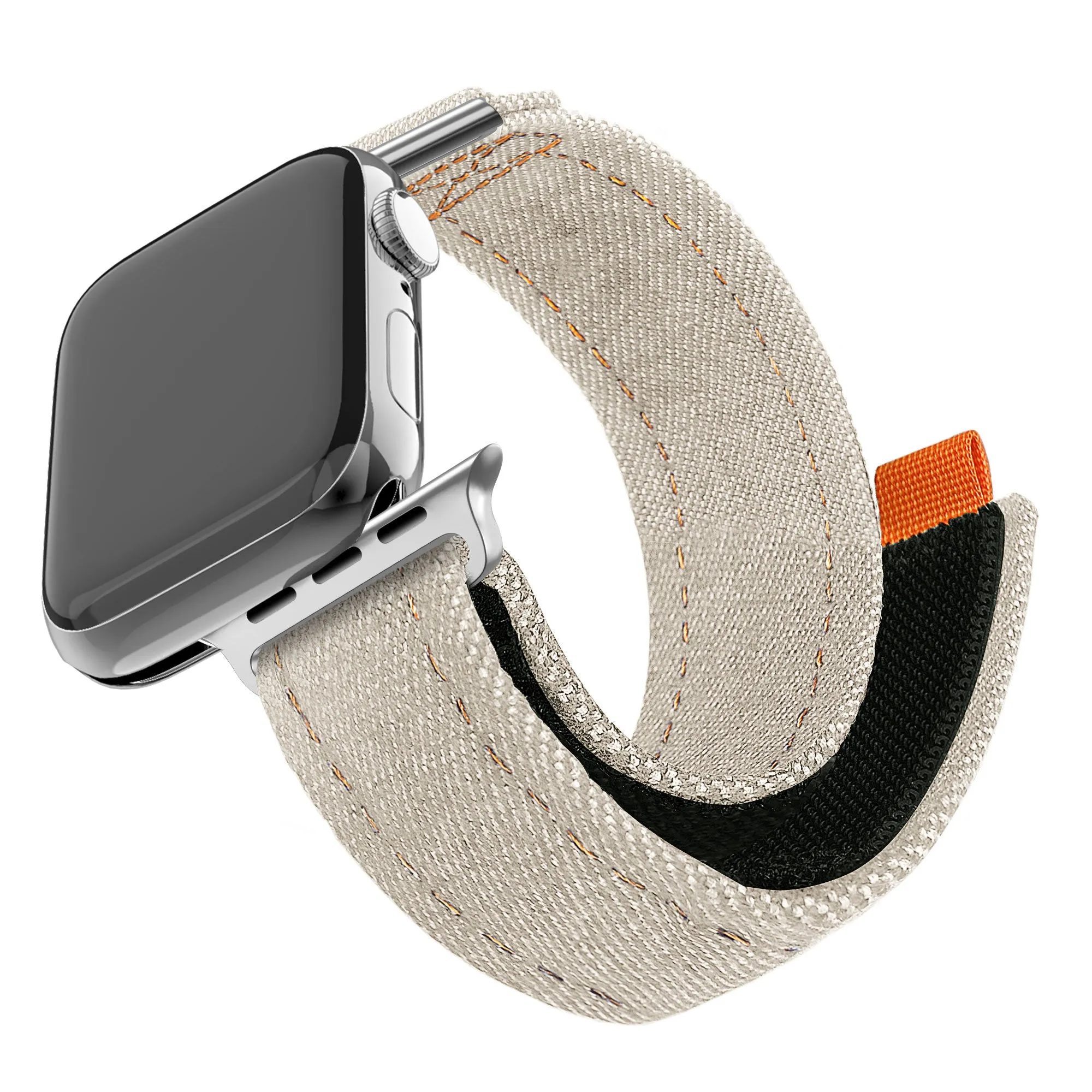 Editors Pick Bandz Apple Watch Denim Strap (Beige)  Stylish & Comfortable